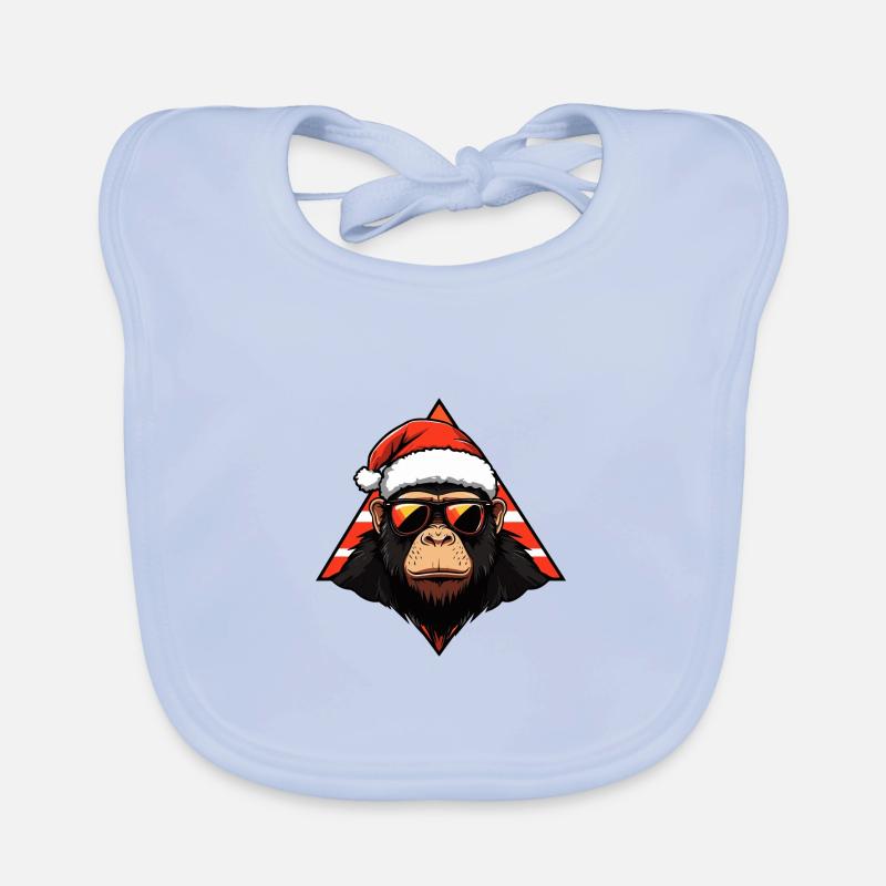Affe Weihnachten Cool Baby Bio-Lätzchen