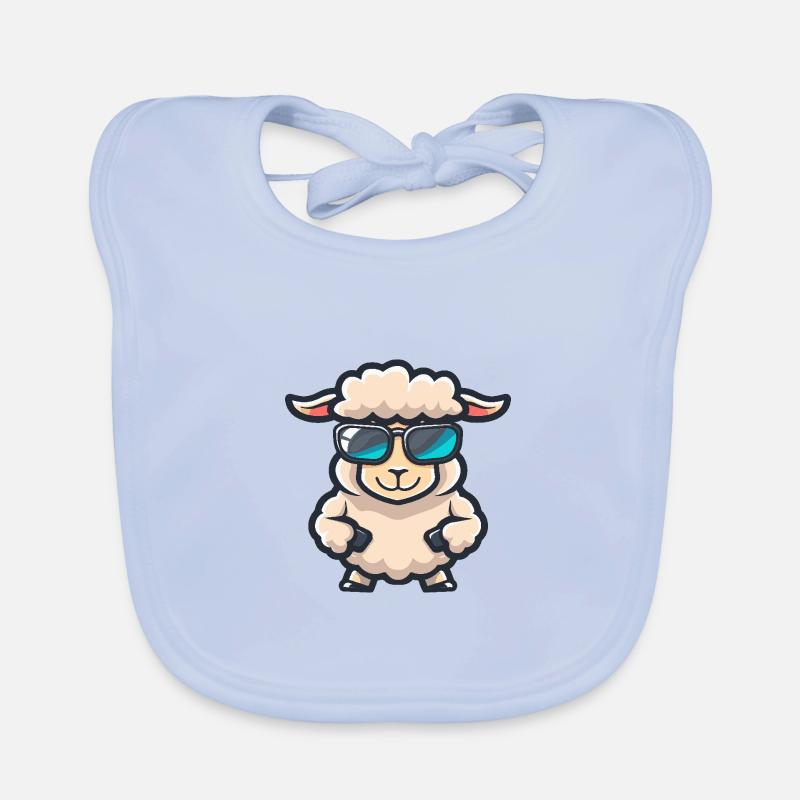 Bande dessinée cool de mouton Bavoir bio Bébé