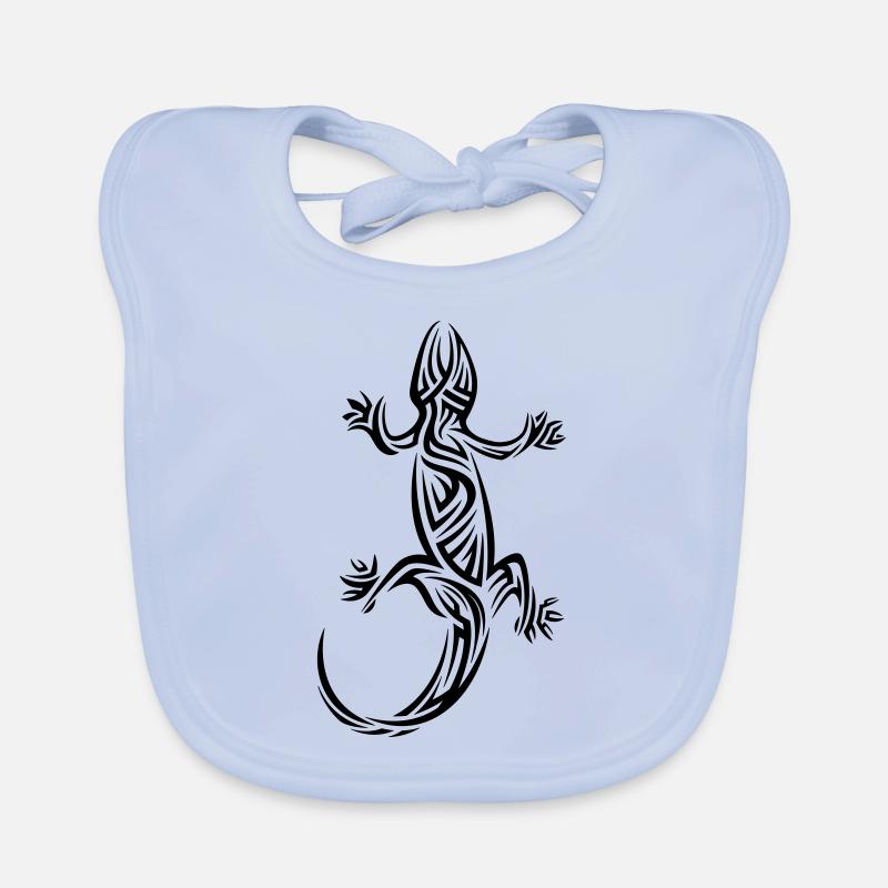 Gecko Tribal Tattoo Organic Baby Bibs