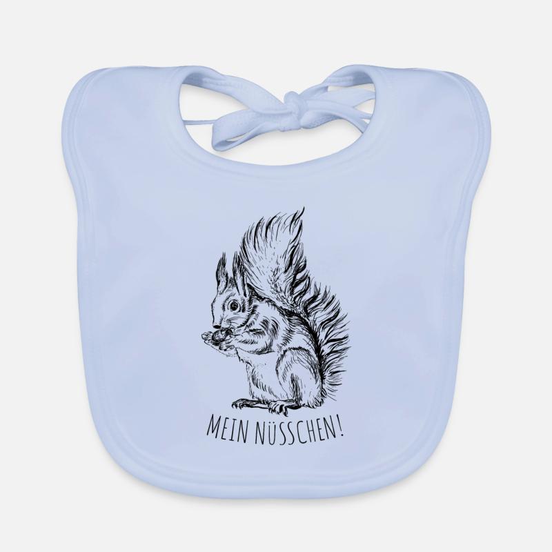Eichhörnchen "Mein Nüsschen!" Baby Bio-Lätzchen