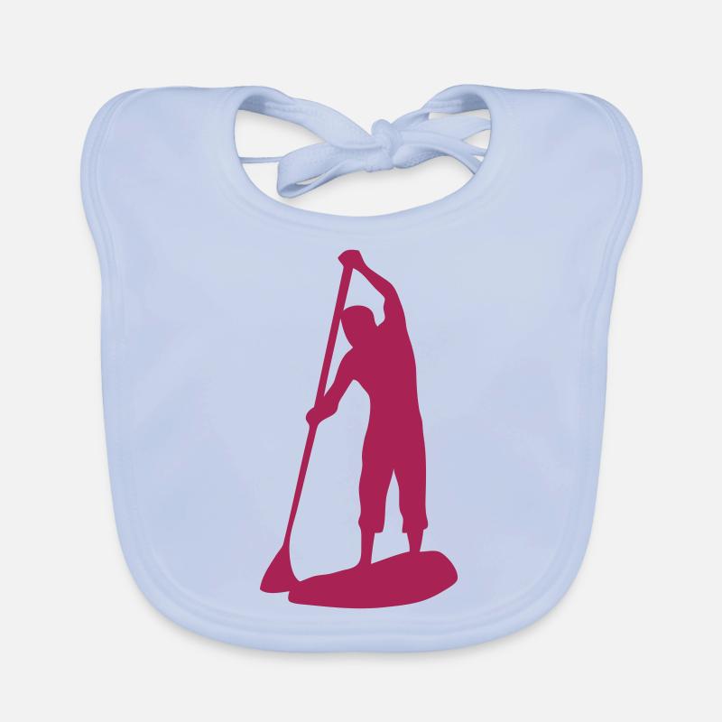 Paddle Board Silhouette Baby Bio-Lätzchen