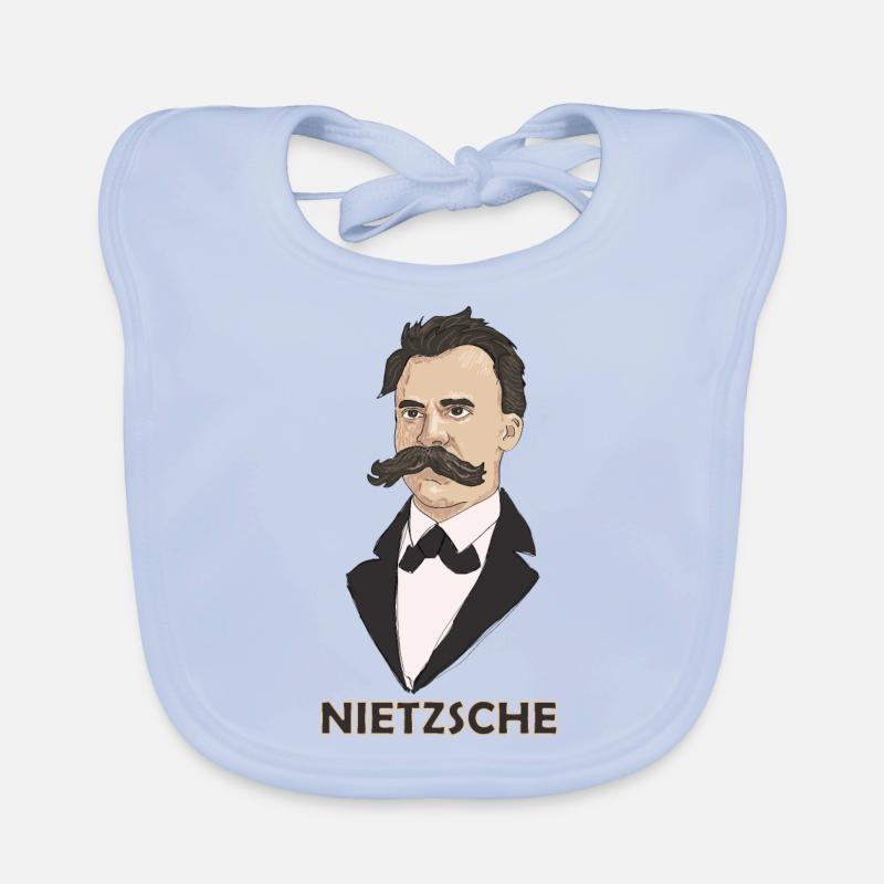 Nietzsche - Baby Bio-Lätzchen - sky Blue
