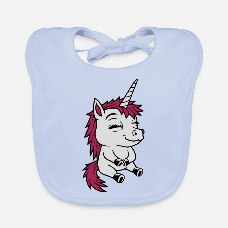 Petite licorne comique sédentaire Bavoir bio Bébé