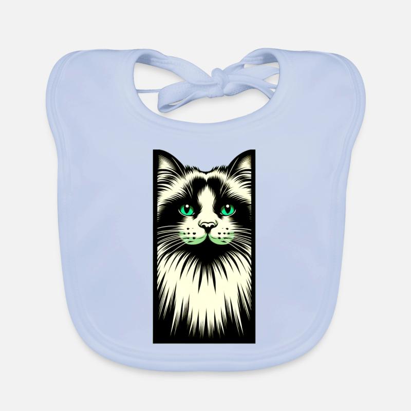 Visage de chat Bavoir bio Bébé