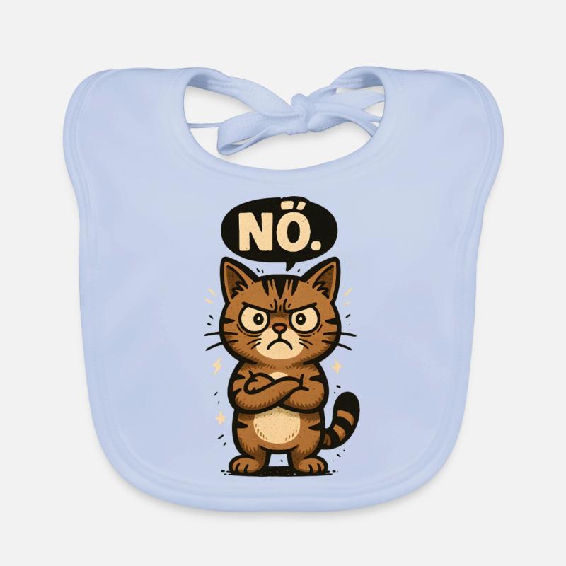 Statement Katze Nein Einfach Nö Kein Bock Baby Bio-Lätzchen