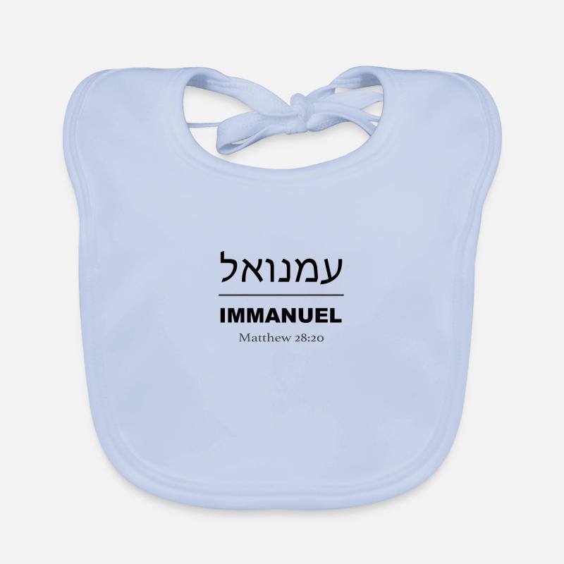 Christian Design Immanuel God is With Us Matthew Organic Baby Bibs