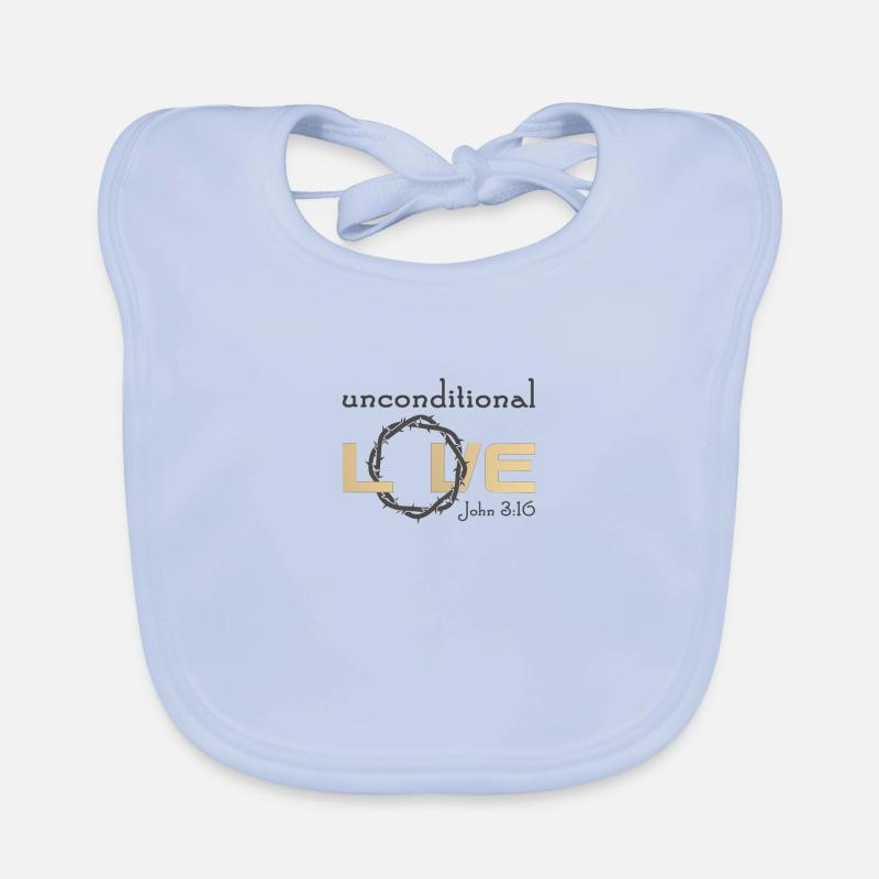 Christian Design Unconditional Love Bible Verse Organic Baby Bibs