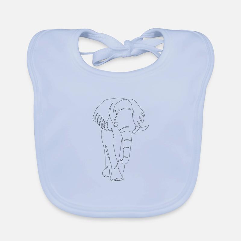 Lineart Elefant Baby Bio-Lätzchen