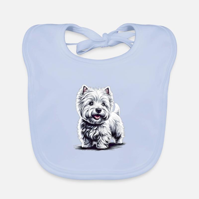 West Highland White Terrier Baby Bio-Lätzchen