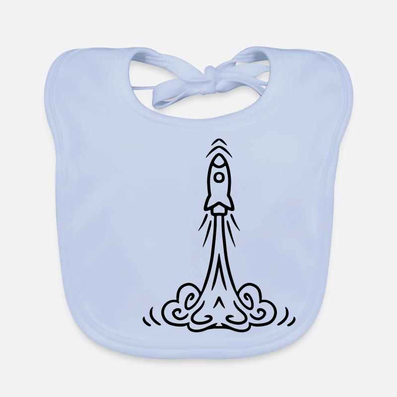 Rocket launch lancement de fusée - Idée de cadeau de fusée Bavoir bio Bébé