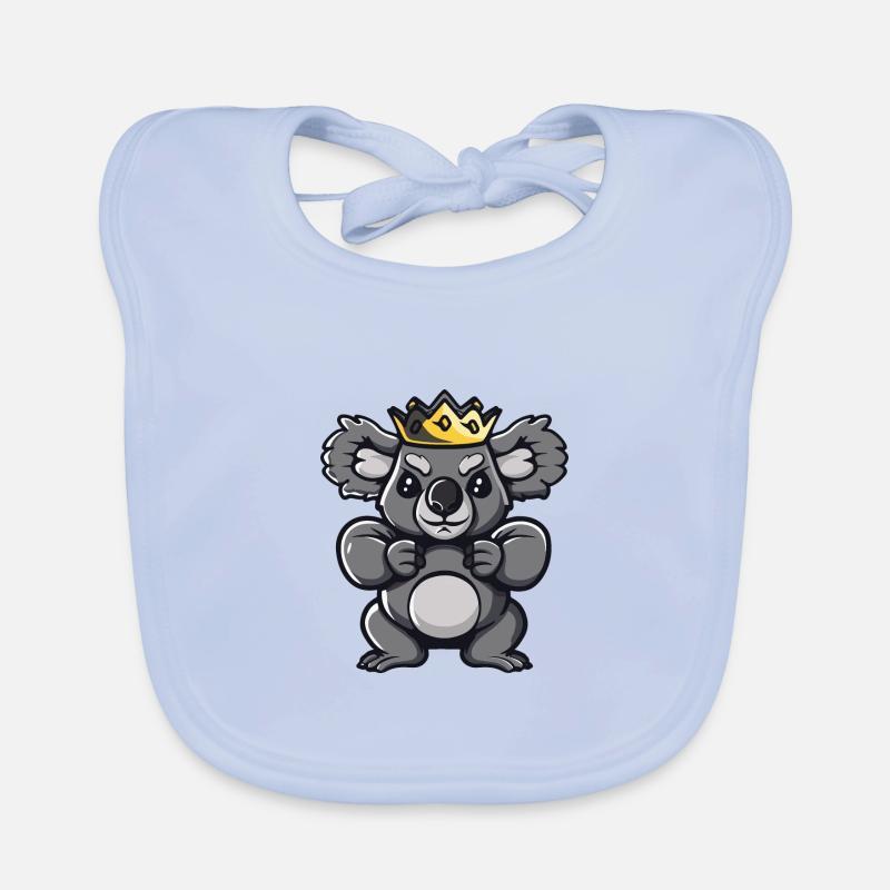 Koala Comic Krone Baby Bio-Lätzchen