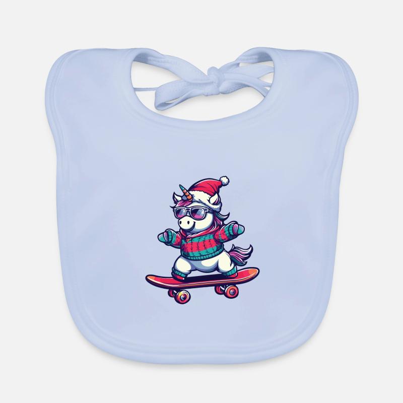 Licorne Noël drôle Bavoir bio Bébé