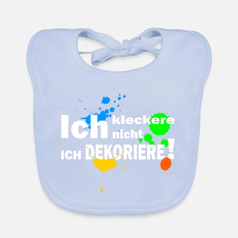 Je ne renverse pas je décore blob de 2 couleurs Bavoir bio Bébé