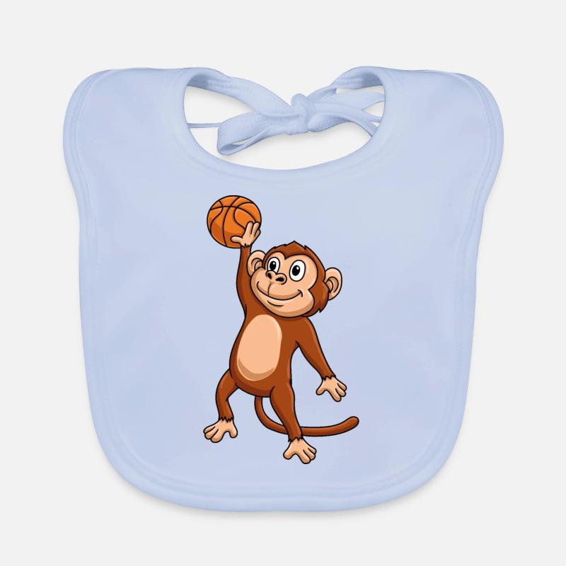 Singe de basket-ball Bavoir bio Bébé