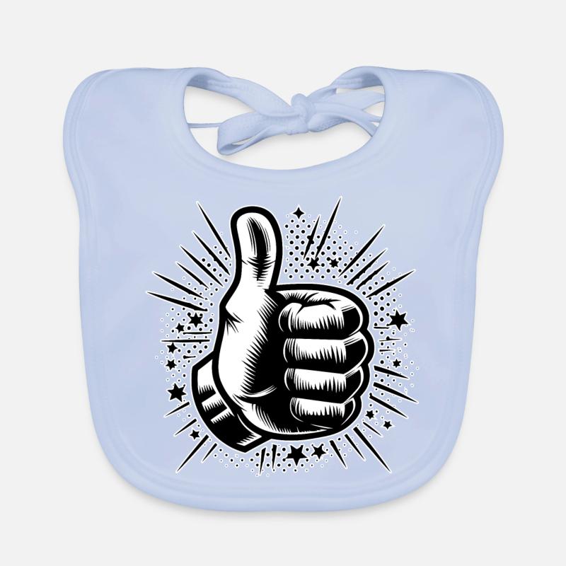 Hand Daumen Hoch Baby Bio-Lätzchen