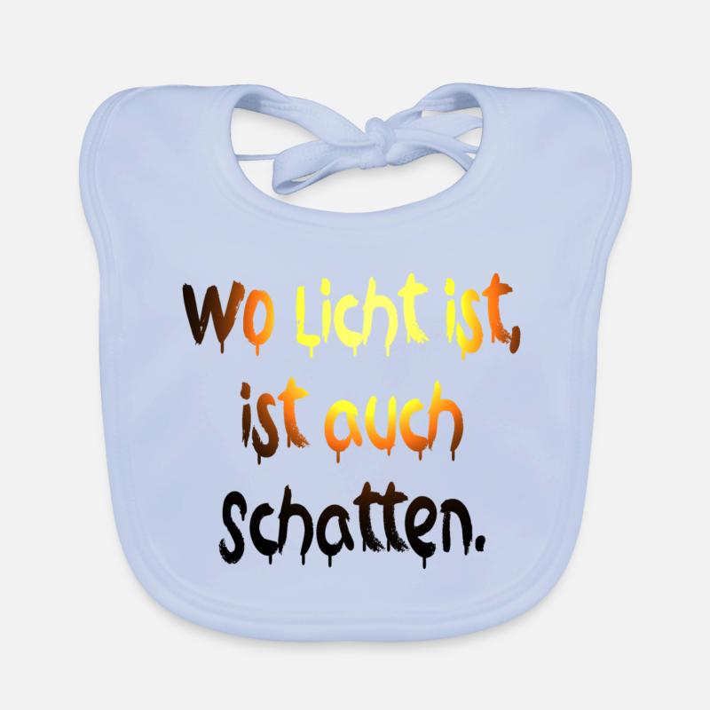 Where there is light there is also shadow Organic Baby Bibs