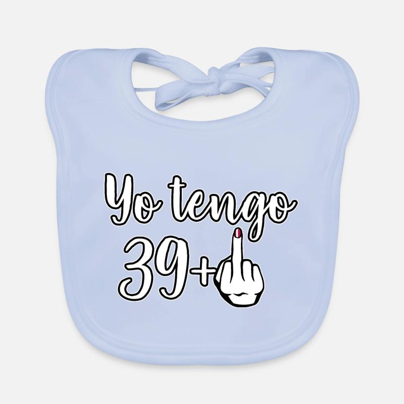 Ich bin 39 Plus 1 Mittelfinger 40. Geburtstag Baby Bio-Lätzchen