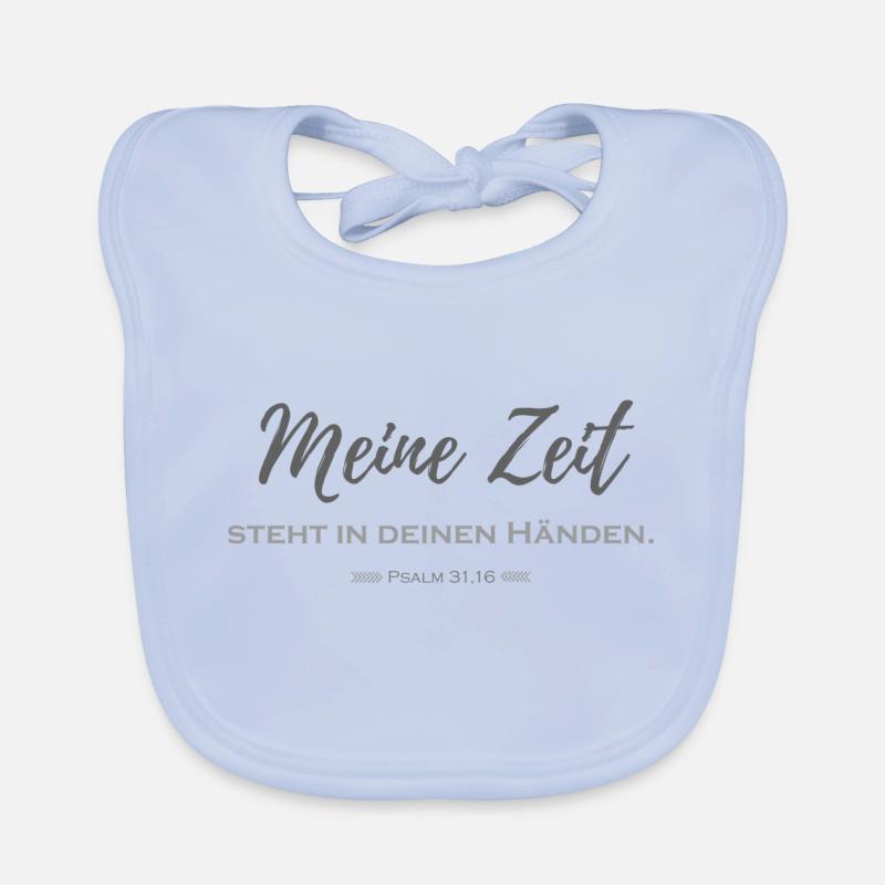Psalm 31,16 - Baby Bio-Lätzchen - sky Blue