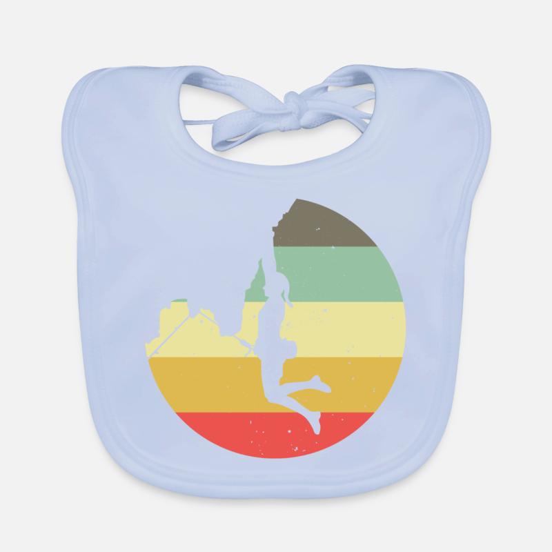 Bergsteigen Klettern Geschenk Bouldern Retro Cool Baby Bio-Lätzchen