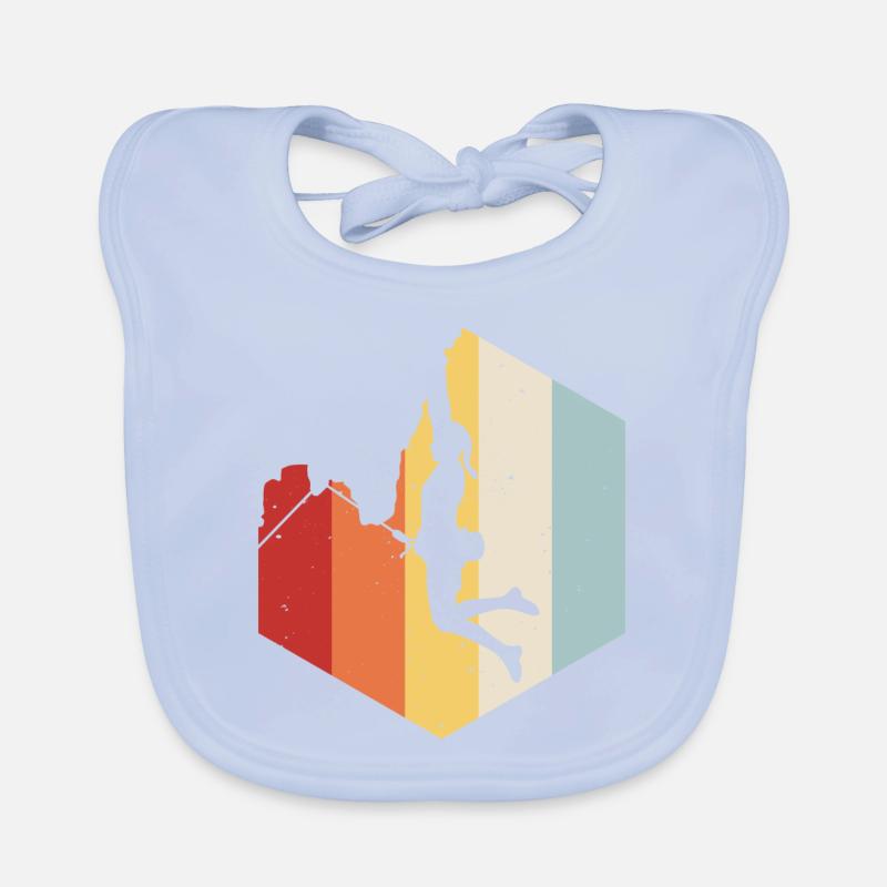 Alpinisme Escalade Cadeau Bouldering Retro Cool Bavoir bio Bébé