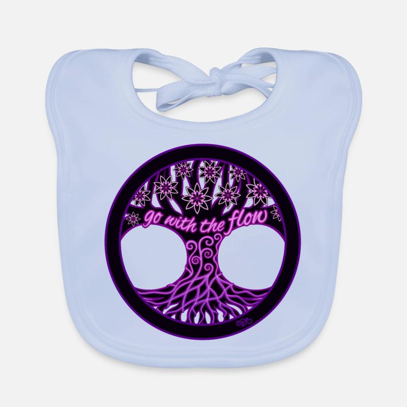 Go with the Flow tree - Baby Bio-Lätzchen - sky Blue