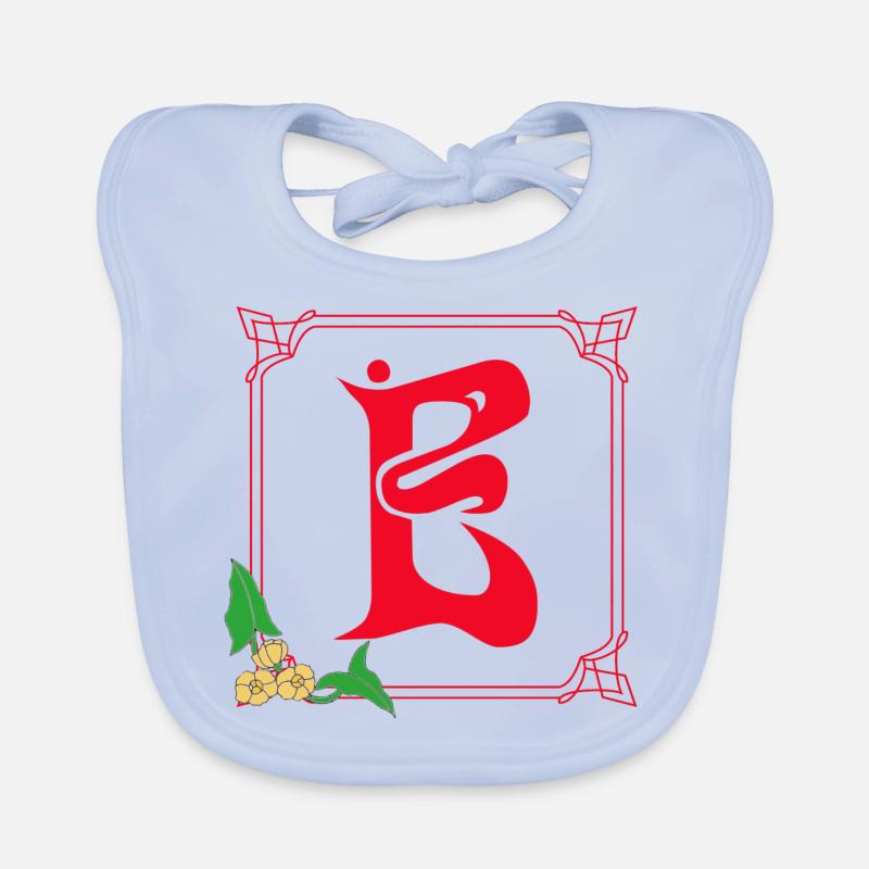 jugendstil e rot Baby Bio-Lätzchen