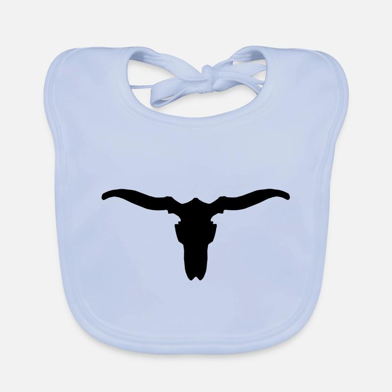 Tierschädel mit Hörnern Baby Bio-Lätzchen