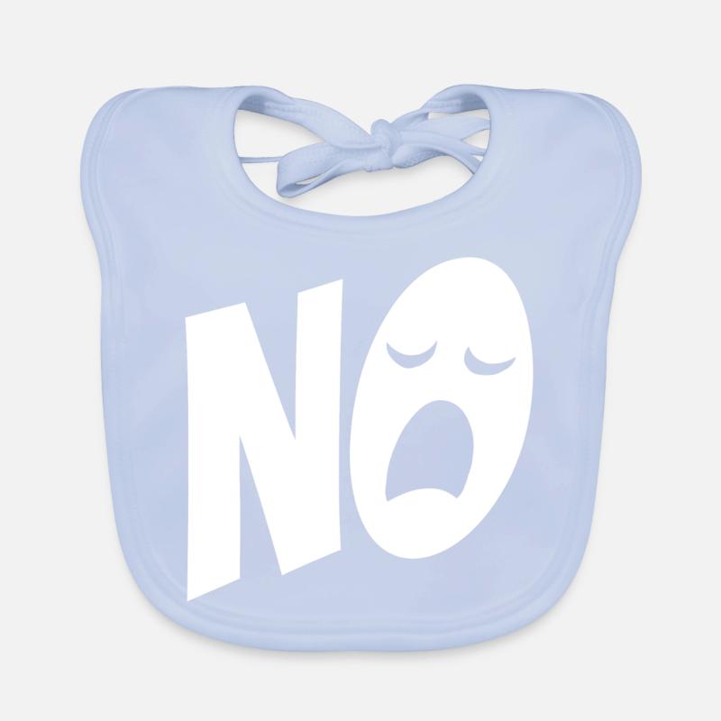 Nein, ich muss garnichts - Typografie - Spruch Baby Bio-Lätzchen