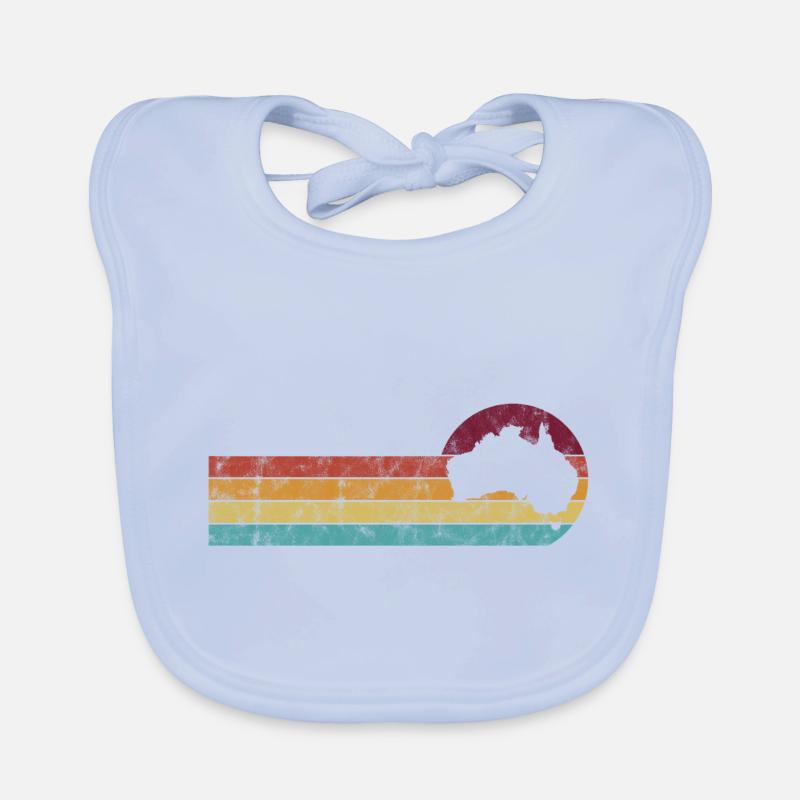 Australien Kontinent Retro Outback Geschenk Karte Baby Bio-Lätzchen