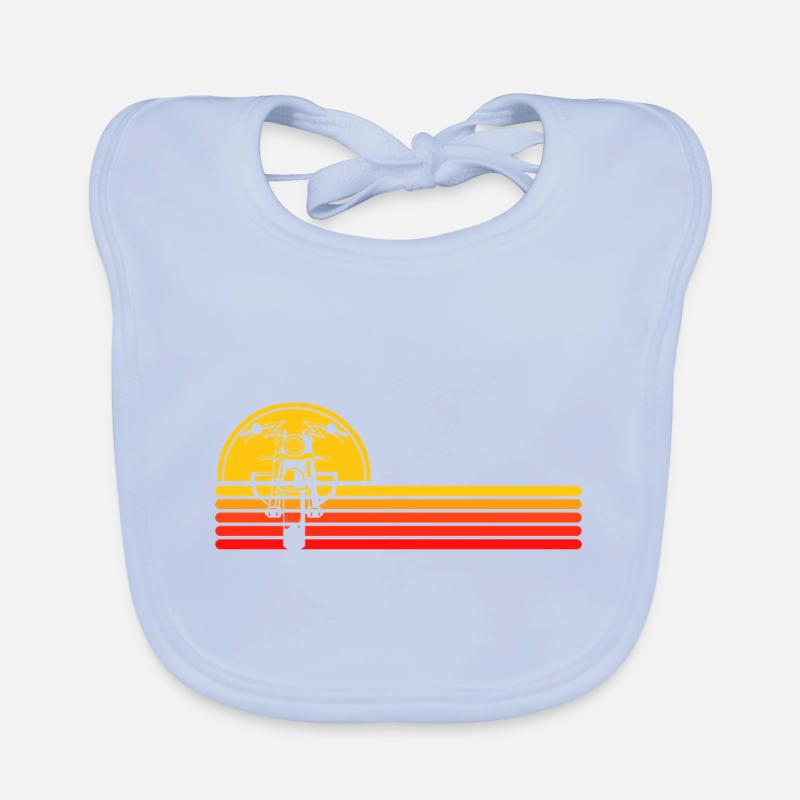 Chopper Bobber Motorrad Motorradfahrer Retro Biker Baby Bio-Lätzchen