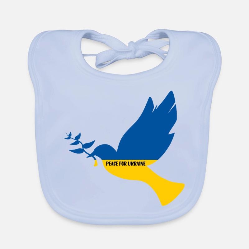 Peace for Ukraine Organic Baby Bibs