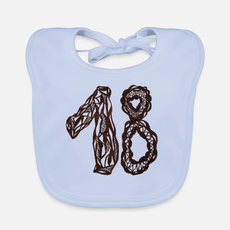 18 - Bavoir bio Bébé - bleu ciel