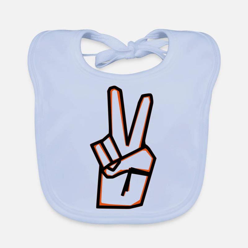 Peace sign Organic Baby Bibs