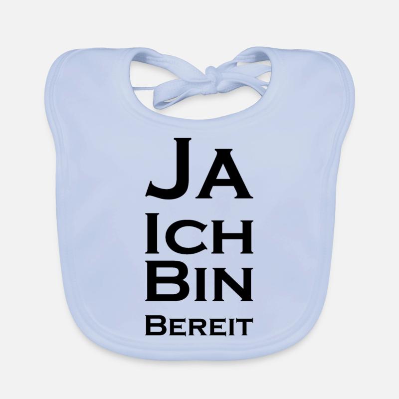 Ja ich bin bereit Baby Bio-Lätzchen