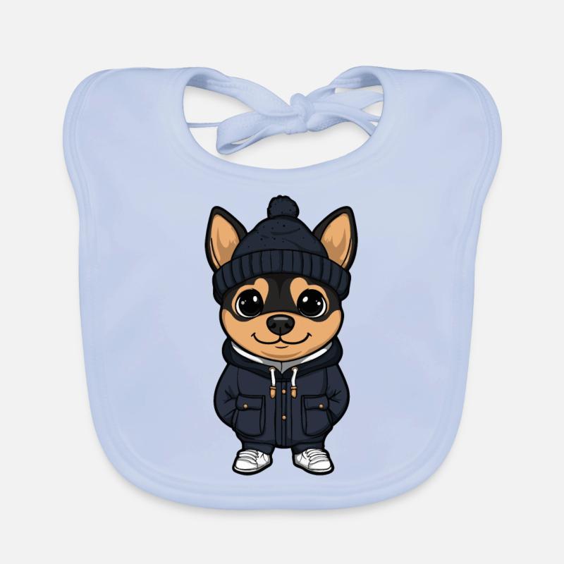 Pinscher Chien Élégant Bavoir bio Bébé