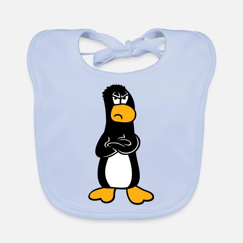 Pingouin En colère Offensé Bras croisés Aigre Bavoir bio Bébé