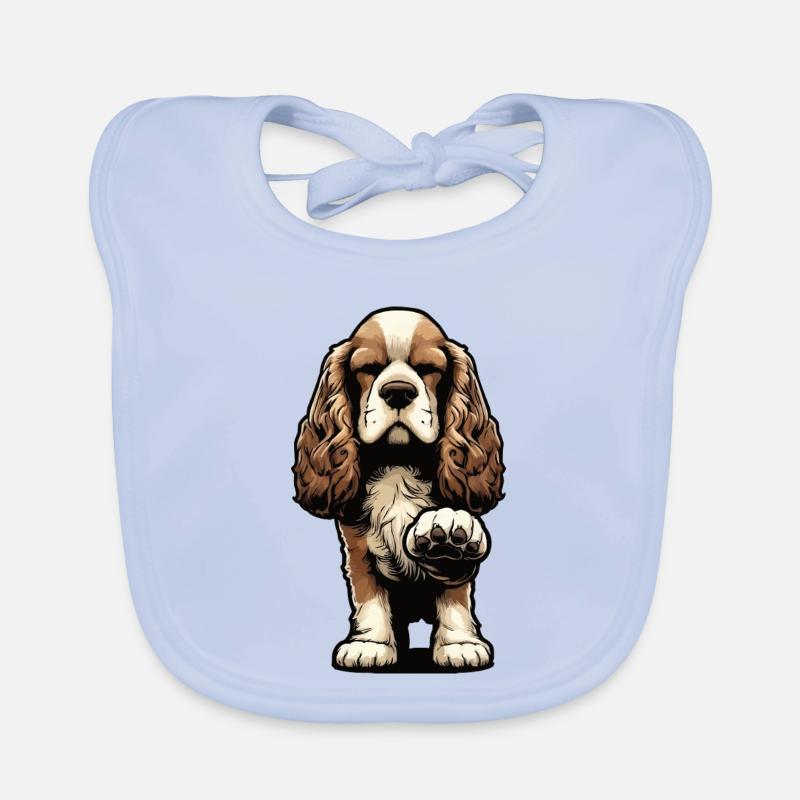 Cocker Spaniel Cocker Chien Cocker Propriétaire de cocker Spaniel Bavoir bio Bébé