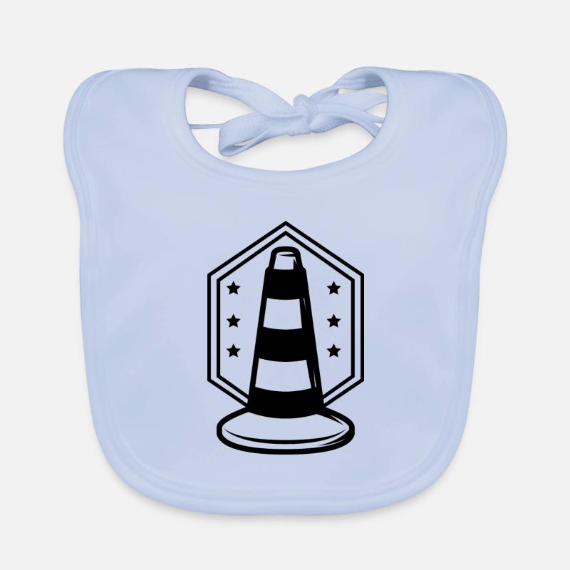 Construction Site - Construction Site Pylon Organic Baby Bibs