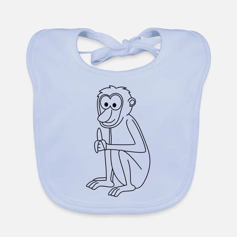 Singe comic animal Bavoir bio Bébé