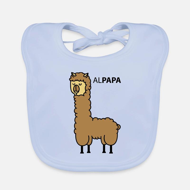 Alpaca as a dad Organic Baby Bibs