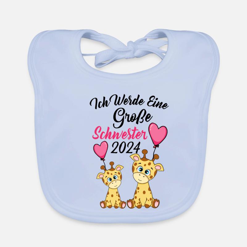 Große Schwester 2024 Baby Bio-Lätzchen