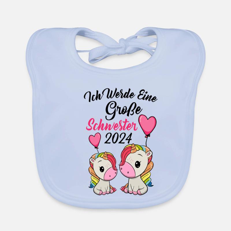 Große Schwester 2024 Baby Bio-Lätzchen