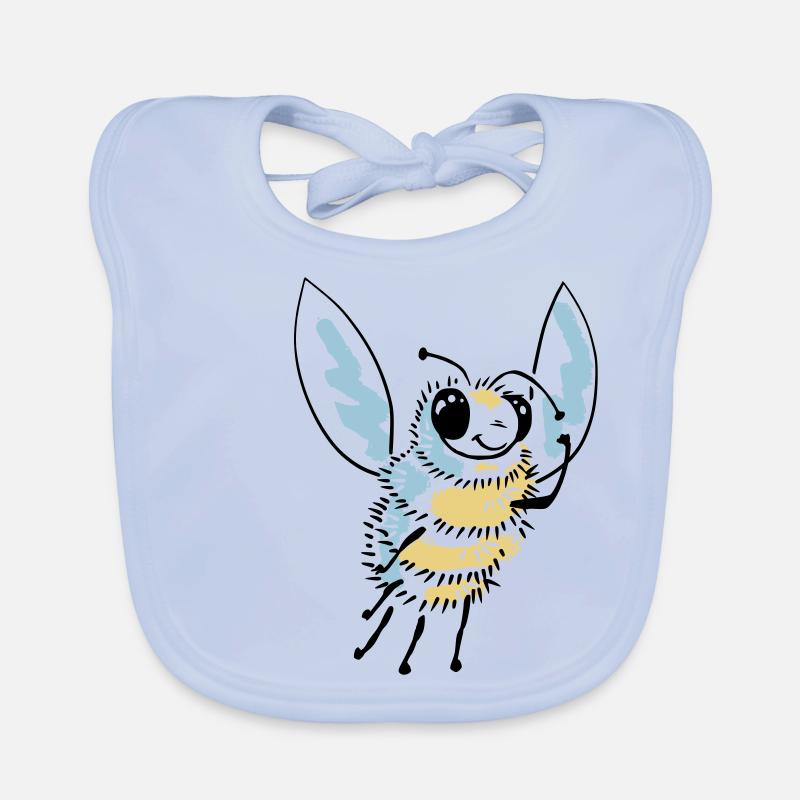 Happy bee - graphisme vectoriel Bavoir bio Bébé