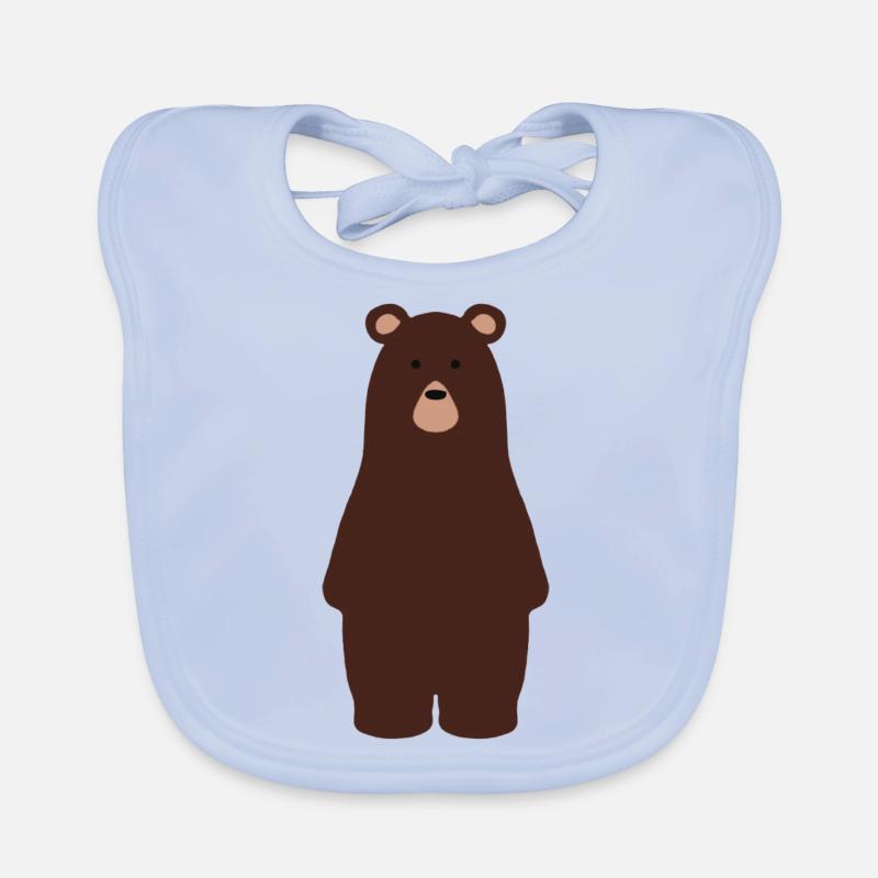 Brauner süßer Bär Baby Bio-Lätzchen