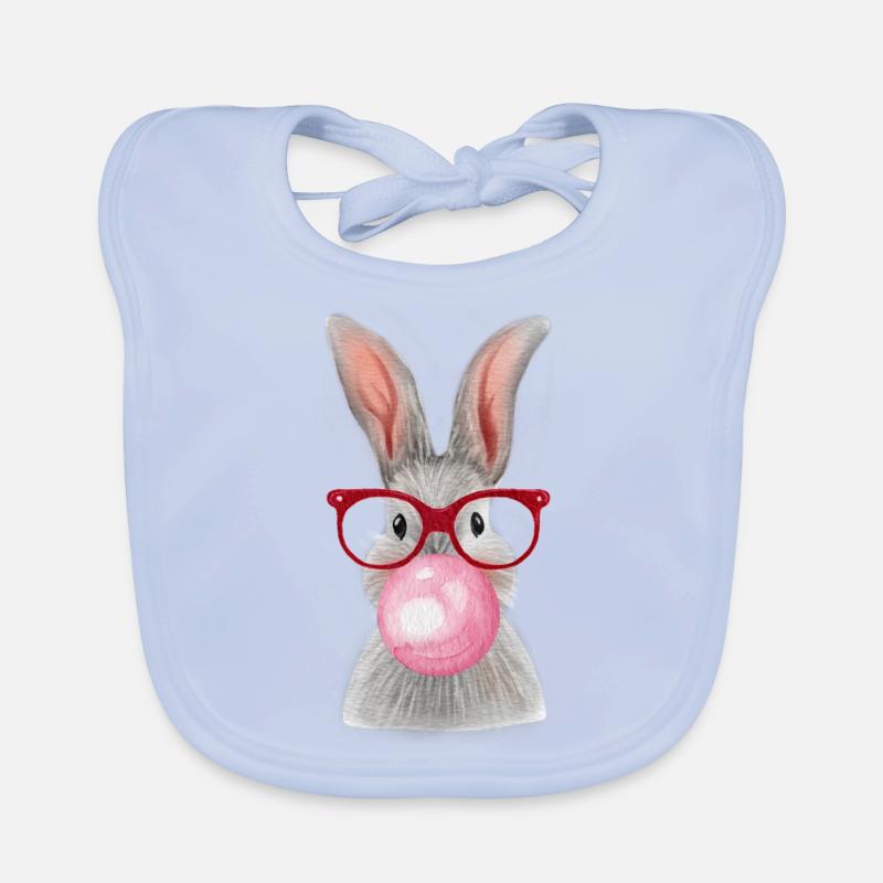 Rabbit chewed gum Organic Baby Bibs