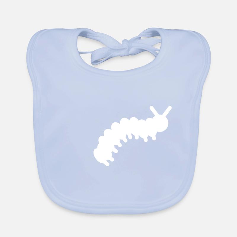 chenille - Bavoir bio Bébé - bleu ciel