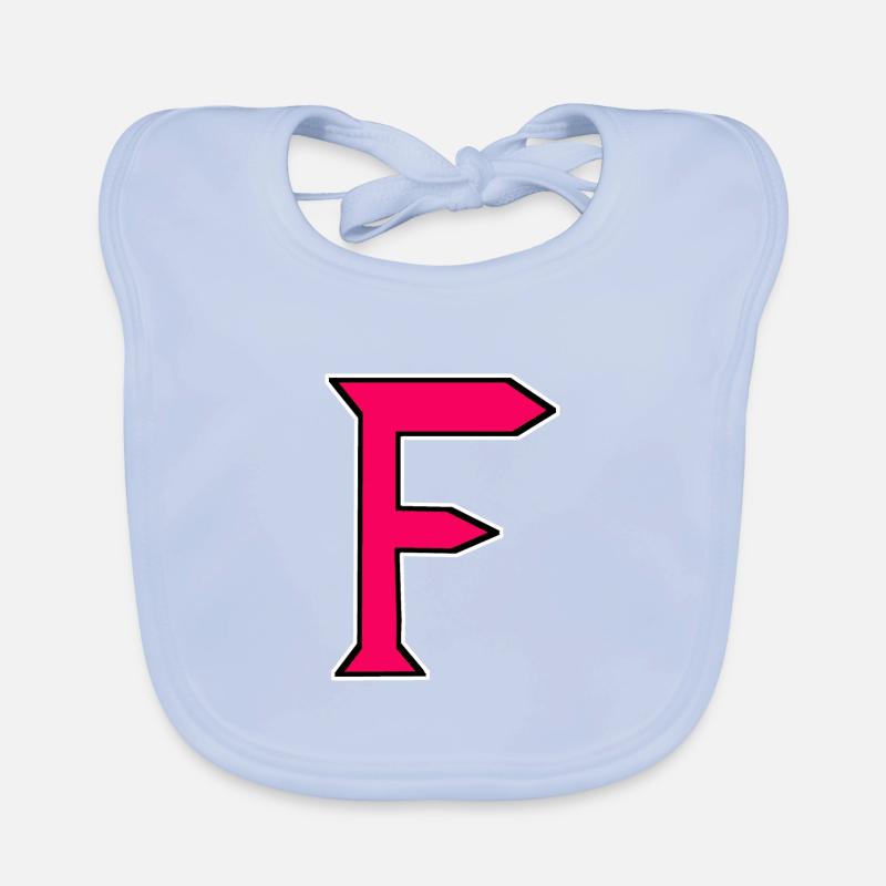 F - Einfach nur ein Buchstabe! - by YoshiArt Baby Bio-Lätzchen