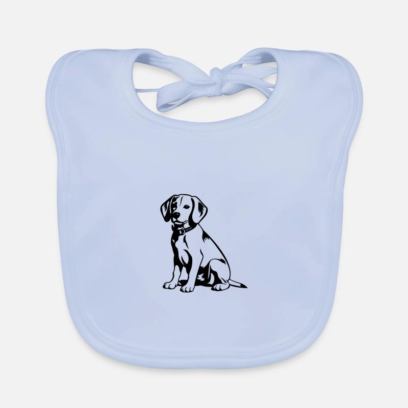 Chien Beagle Bavoir bio Bébé
