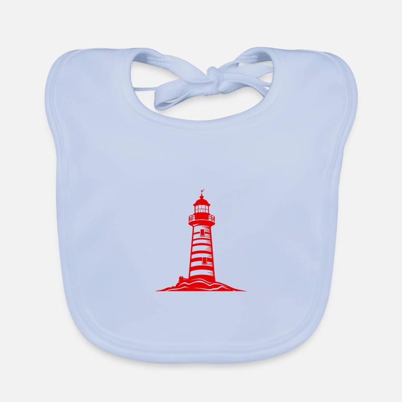 Lighthouse Coast Icon Organic Baby Bibs