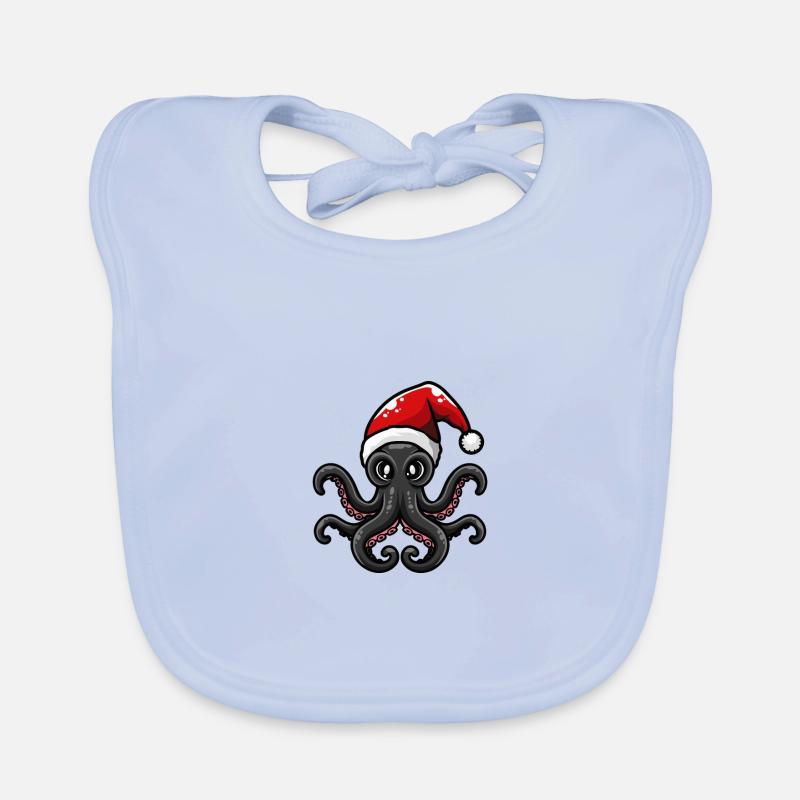 Noël de poulpe Bavoir bio Bébé